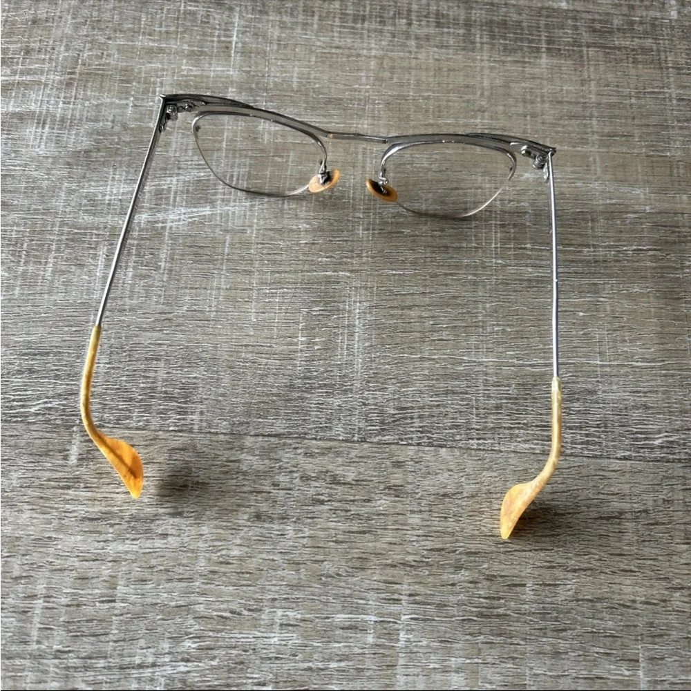 B&L 1/10 12kgf 5 Vintage Cat Eye Glasses Frames Etching 1950s 1960s